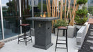 Elementi Montreal OFG221 Dark Gray Square Fire Pit Bar Table