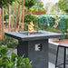 Elementi Montreal OFG221 Dark Gray Square Fire Pit Bar Table