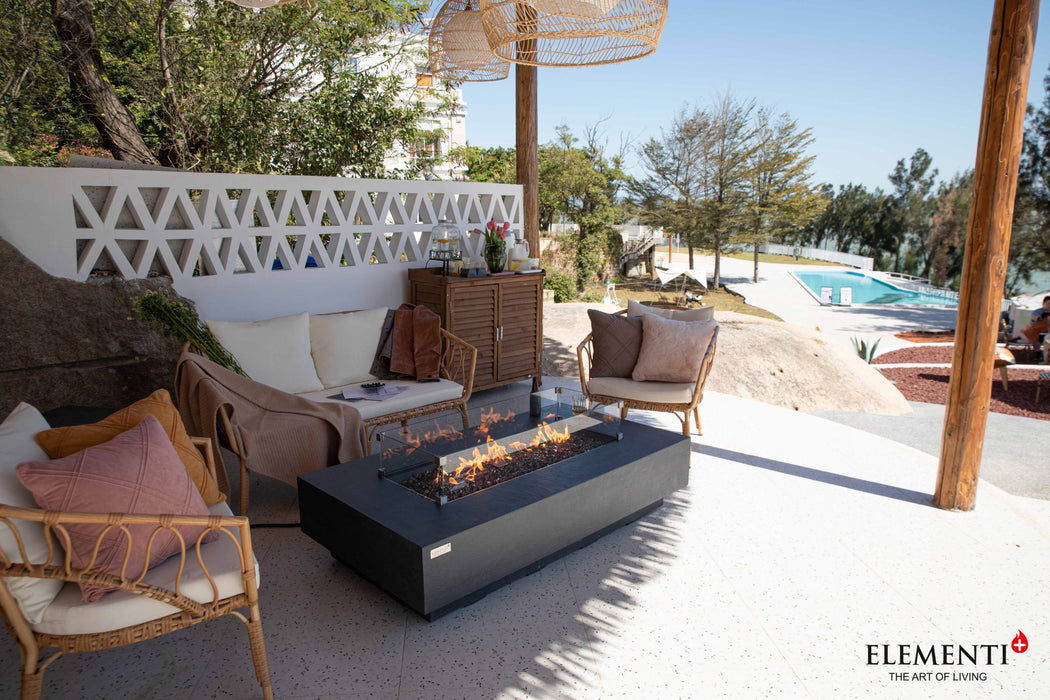 Elementi Plus Positano Concrete Fire Pit Table OFG415DG