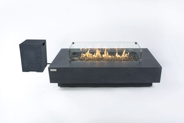 Elementi Plus Positano Concrete Fire Pit Table OFG415DG