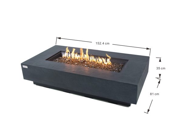 Elementi Plus Positano Concrete Fire Pit Table OFG415DG