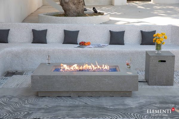 Elementi Plus Riviera Concrete Fire Pit Table OFG415LG