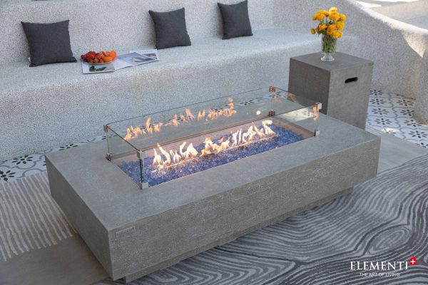 Elementi Plus Riviera Concrete Fire Pit Table OFG415LG