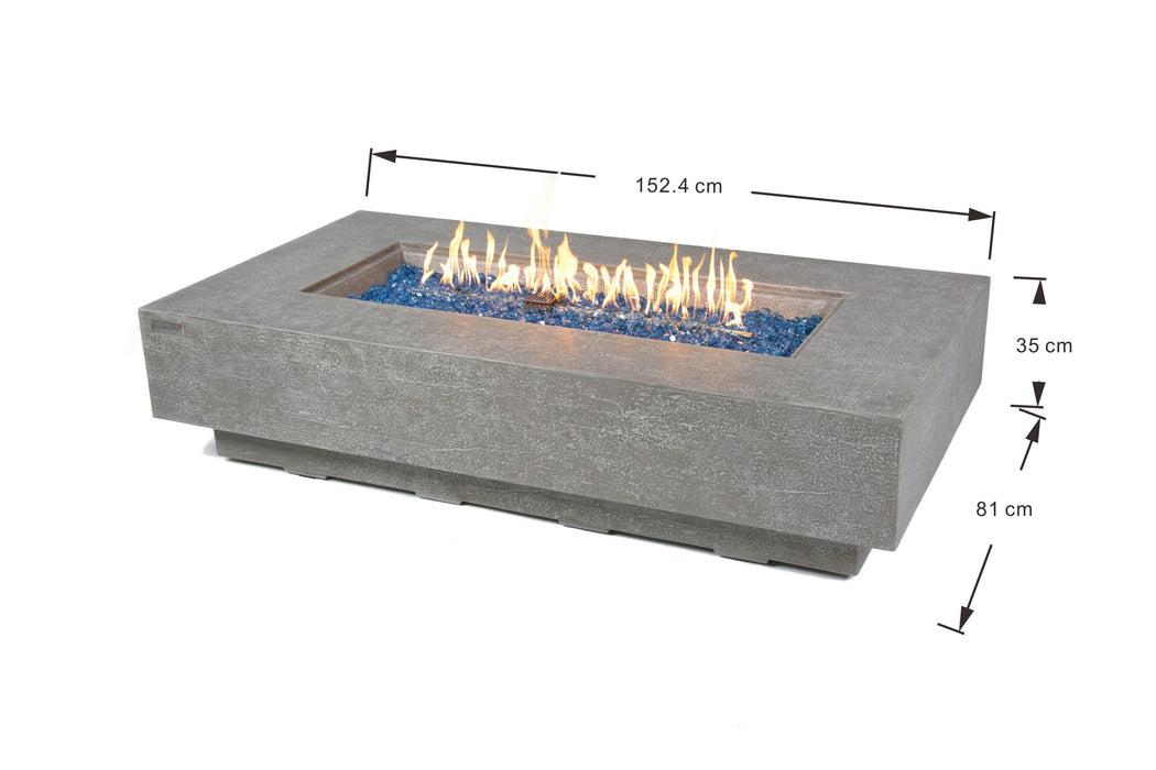 Elementi Plus Riviera Concrete Fire Pit Table OFG415LG