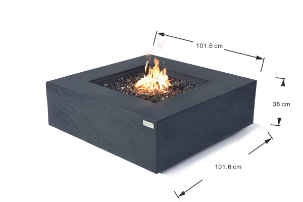 Elementi Plus Roraima Concrete Fire Pit Table - OFG411SL