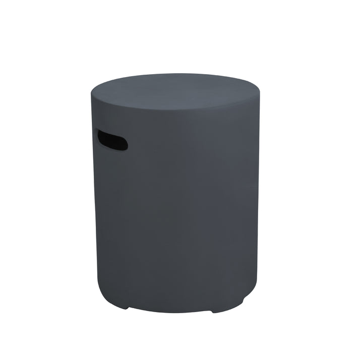 Elementi Round Dark Gray Smooth Tank Cover ONB01-102