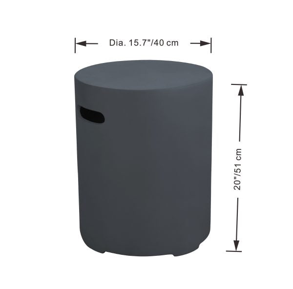 Elementi Round Smooth Tank Cover ONB01-102 Dimensions Drawing