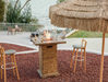 Elementi Rova OFG224 Fire Pit Bar Table with Glass Wind Screen