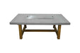 Elementi Sonoma OFG201 Dining Fire Table with Stainless Steel Lid