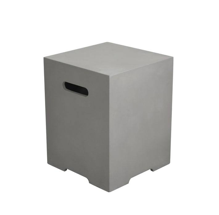 Elementi Square Light Gray Smooth Texture Tank Cover ONB01-109