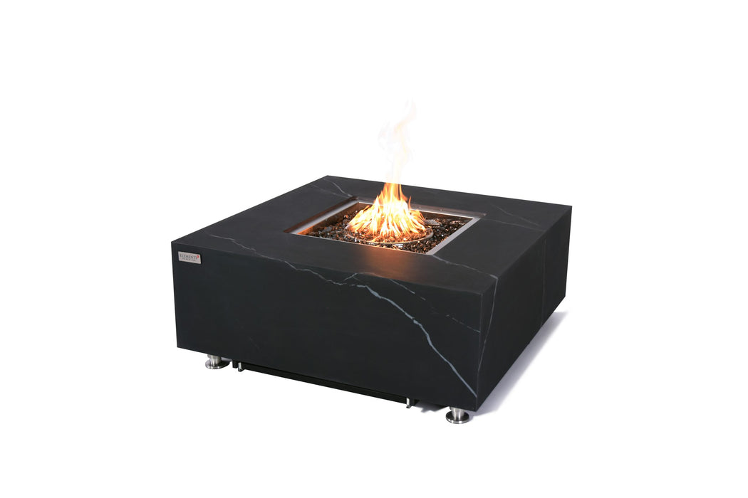 Elementi Plus Sofia Marble Porcelain Fire Pit Table OFP103BB