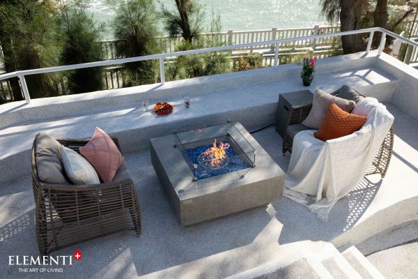 Elementi Plus Victoria Concrete Fire Pit Table OFG413LG