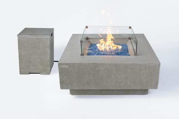 Elementi Plus Victoria Concrete Fire Pit Table OFG413LG