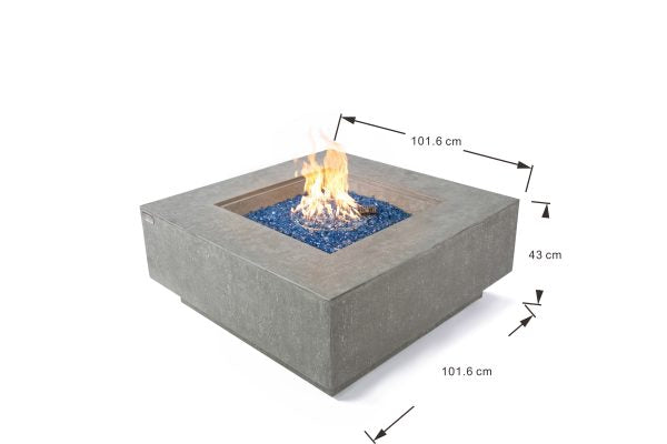 Elementi Plus Victoria Concrete Fire Pit Table OFG413LG