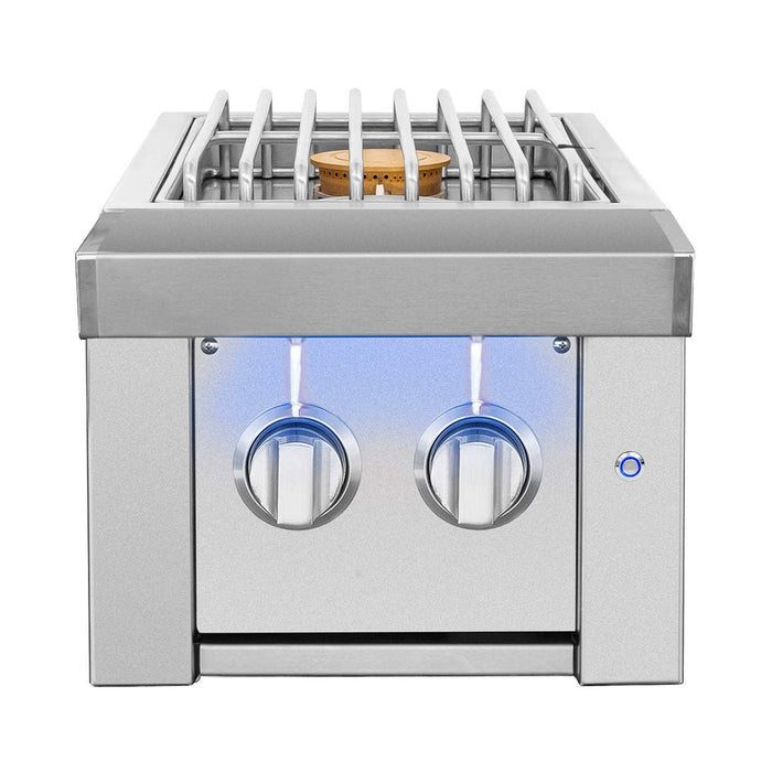 American Made Grills Estate Built-In Gas Double Side Burner w/ LED Lights - ESTPB2