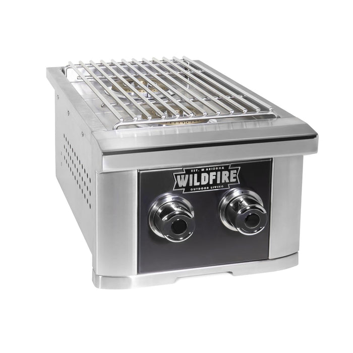 Wildfire Outdoor Ranch Double Side Burner Black 304 BSS - WF-DBLSBRN-RH