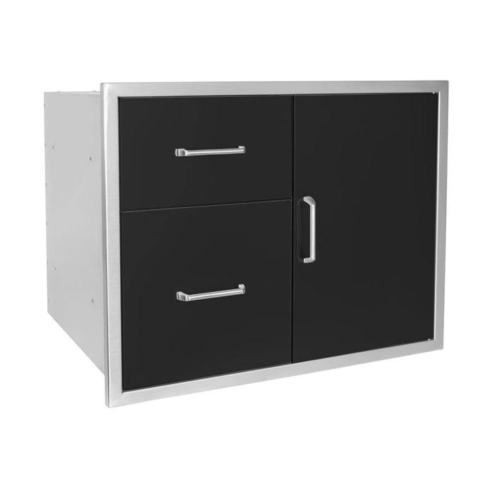 Wildfire Outdoor Door/ Drawer Combo BLACK SS - WF-DDWCOMBO3024-BSS