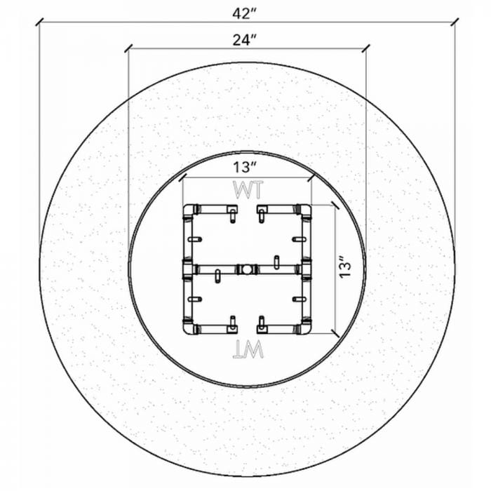 Warming Trends 42-inch Circular Ready To Finish Fire Pit Kit - FC42