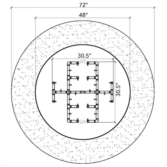 Warming Trends 72-inch Circular Ready To Finish Fire Pit Kit - FC72