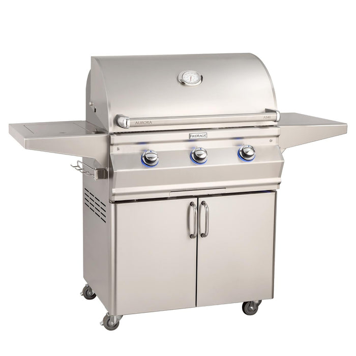 Fire Magic Aurora 30-Inch Liquid Grill With One Infrared Burner, Side Burner, And Analog Thermometer (A540S-7LAP-62)