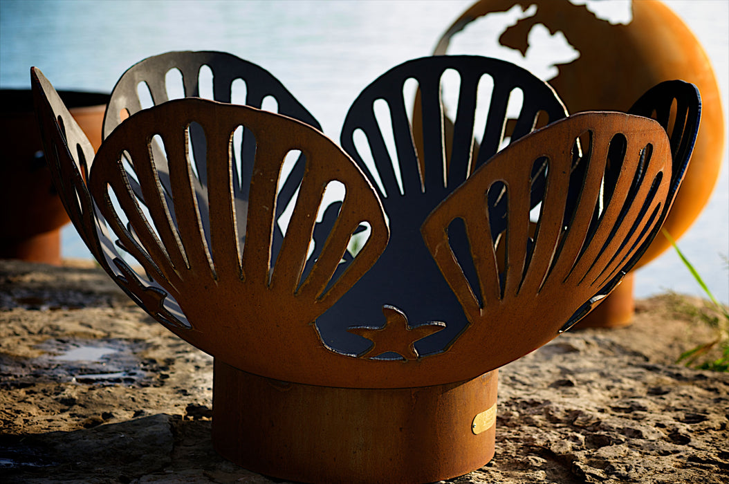 Fire Pit Art - Barefoot Beach Carbon Steel Fire Pit