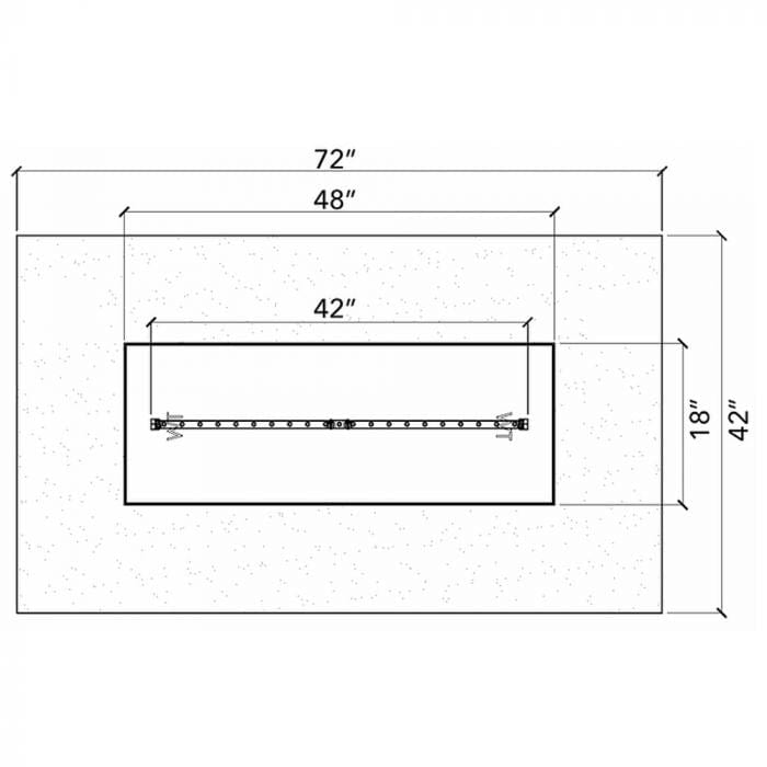 Warming Trends FR 72-inch Rectangular with Linear - FR7242