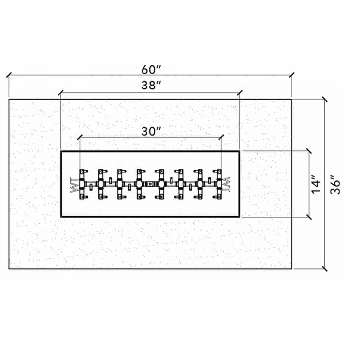 Warming Trends FRT 60-inch Rectangular with Tree - FRT6036