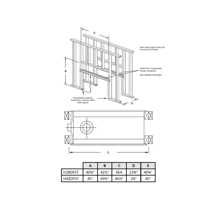 Montigo Divine 36-Inch See Through Direct Vent Gas Fireplace