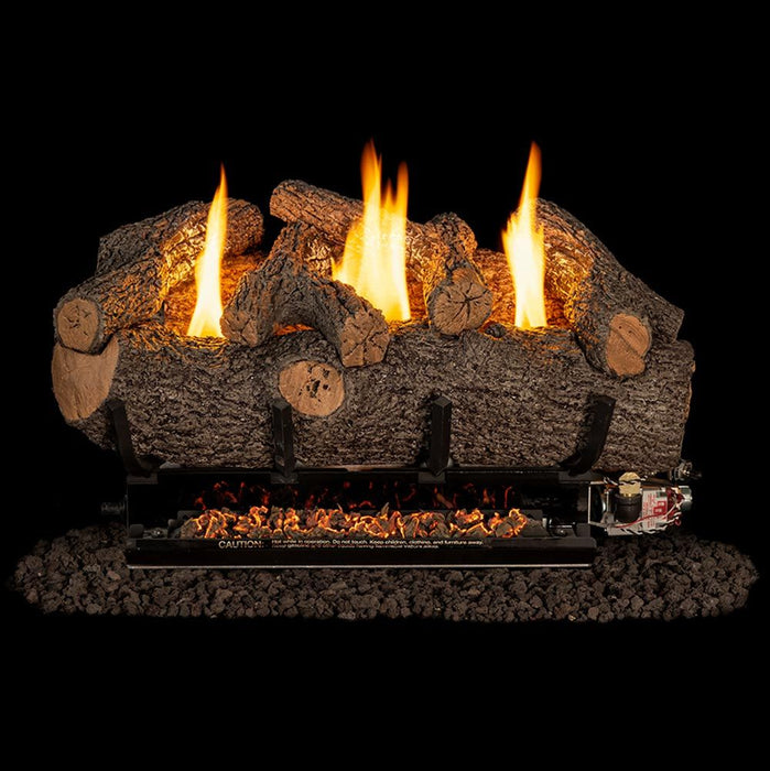 Real Fyre Meadow Oak 24" Vent-Free G9-2 Series Gas Log Set - See Through