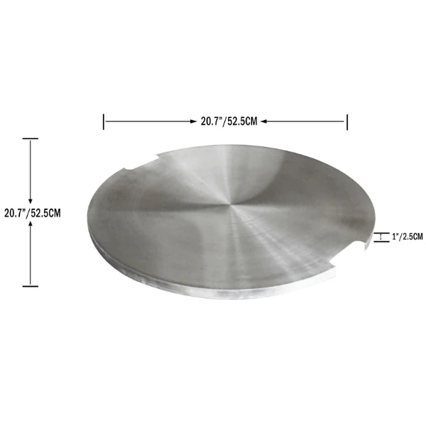 Elementi Manchester/Metropolis/Boulder/Columbia Stainless Steel Lid OFG104-SS Dimensions Drawing