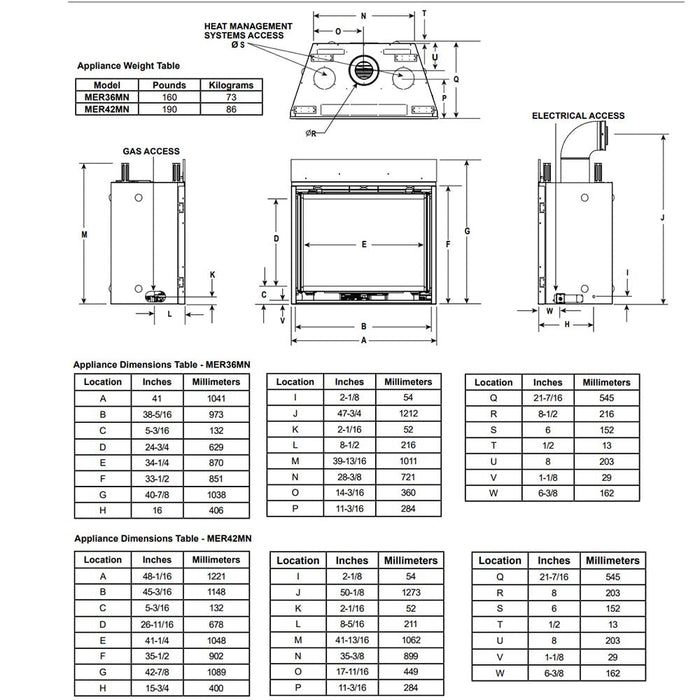 Majestic Meridian 36-Inch Modern Direct Vent Gas Fireplace