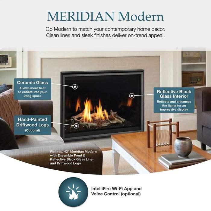 Majestic Meridian 36-Inch Modern Direct Vent Gas Fireplace