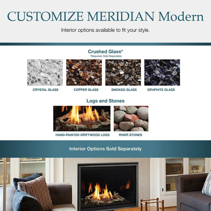 Majestic Meridian 36-Inch Modern Direct Vent Gas Fireplace