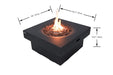 Modeno Branford Square Concrete Fire Pit Table Dimensions Drawing OFG141BK