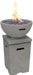 Modeno Exeter Light Gray Concrete Fire Pit Column Image with White Background OFG612