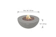 Modeno Roca Round Concrete Fire Pit Bowl Dimensions Drawing OFG107