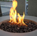 Modeno Roca Round Concrete Fire Pit Bowl Close up Image on Flames OFG107