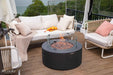 Modeno Venice Round Concrete Fire Pit Table with Glass Wind Screen OFG113