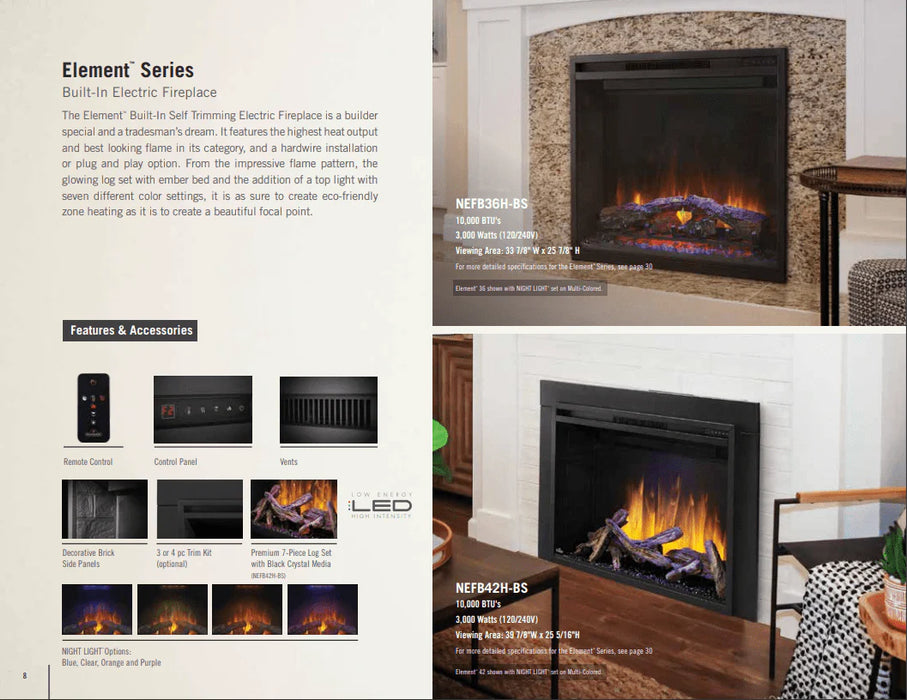 Napoleon Element Built-In Electric Fireplace