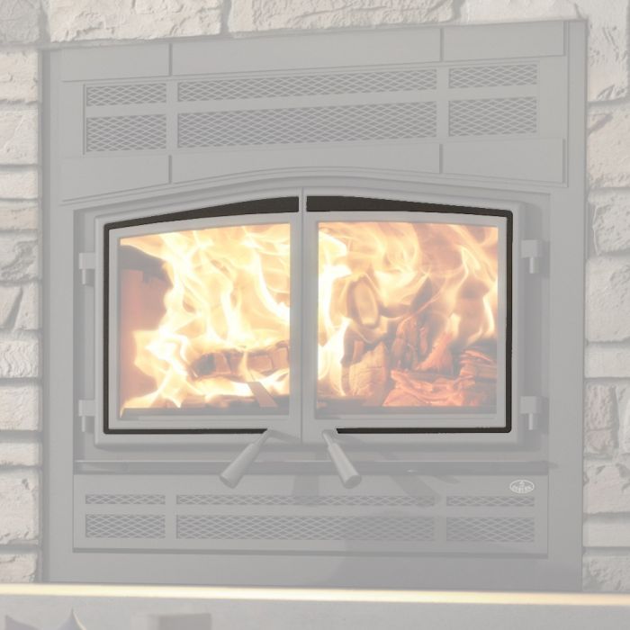 Osburn OA10610 Black Door Overlay for Stratford II Wood Fireplace