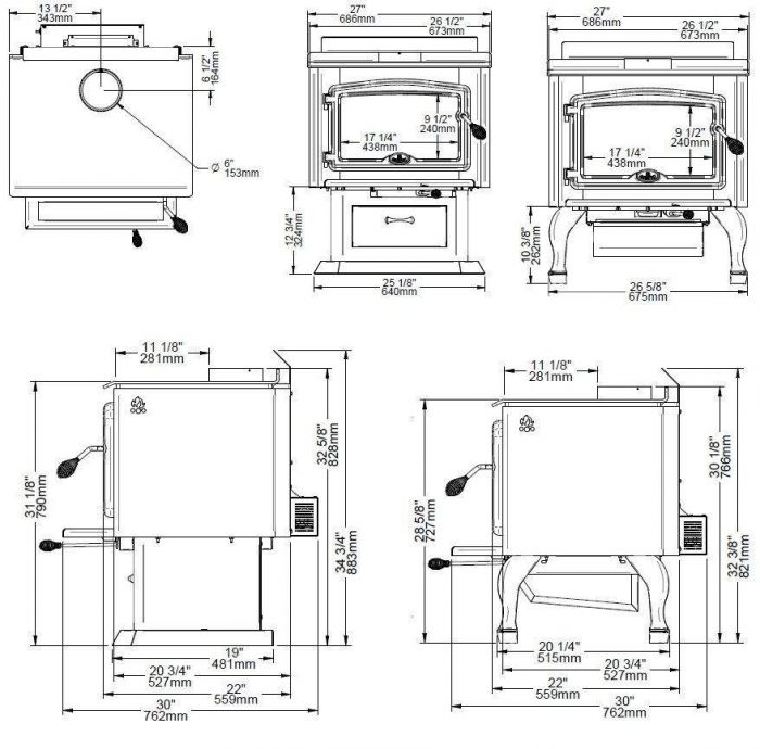 Osburn 2000 Wood Stove OB02015 with Variable Speed Blower