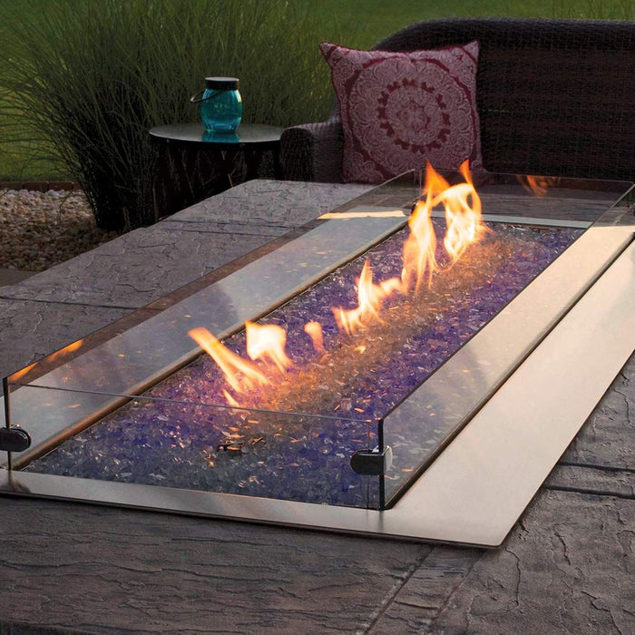 Empire Carol Rose 60-Inch Linear Multicolor Led Lighting Gas Fire Pit