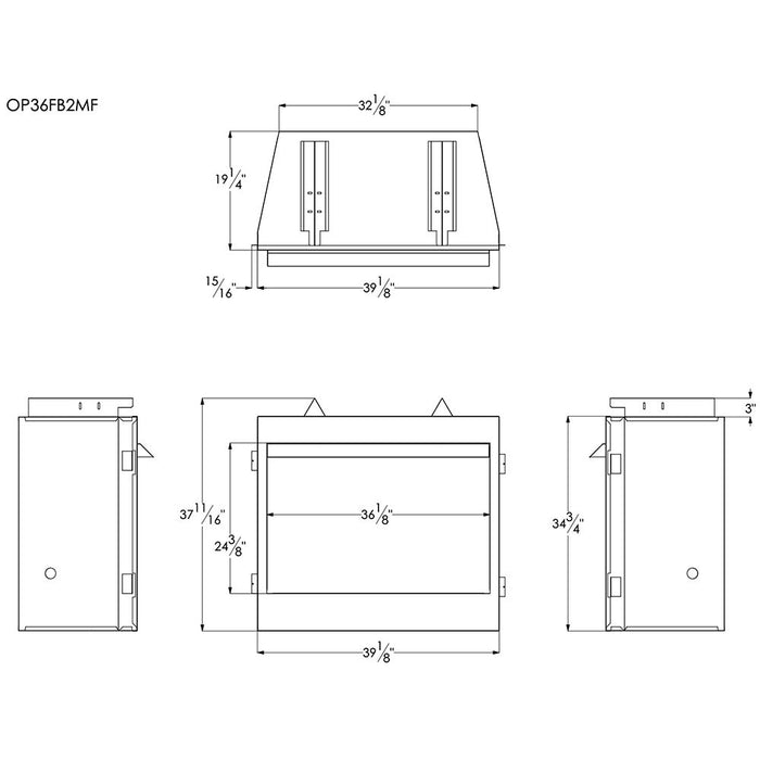 Empire Carol Rose 36-Inch with Refractory Liner Gas Fireplace