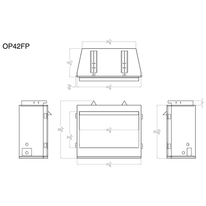 Empire Carol Rose 42-Inch with Refractory Liner Gas Fireplace