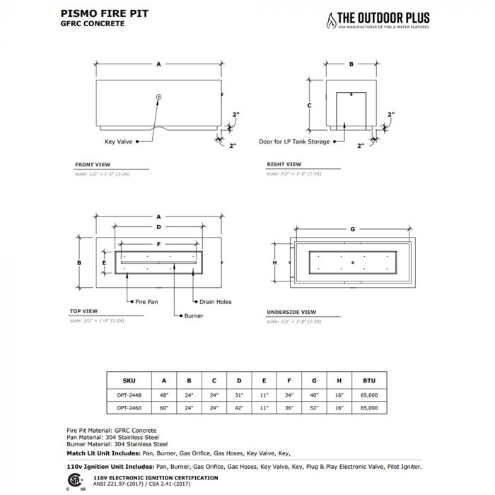 The Outdoor Plus Pismo Concrete Fire Pit