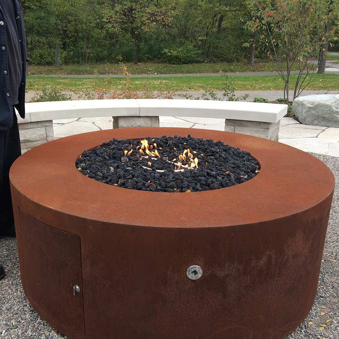 The Outdoor Plus Unity Corten Steel Fire Pit - 24" Tall