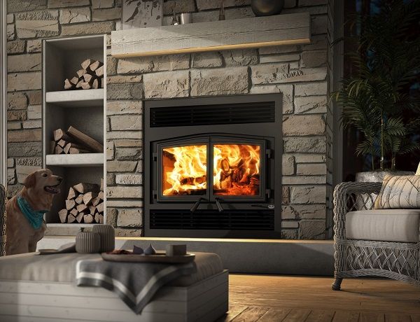 Osburn OA10251 Metallic Black Traditional Faceplate for Stratford II Wood Fireplace