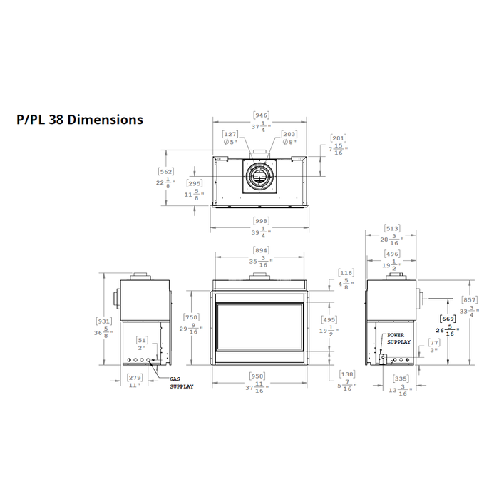 Montigo Phenom 38-Inch Full Load Direct Vent Gas Fireplace