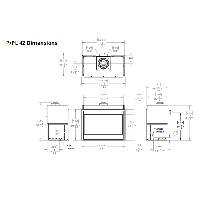 Montigo Phenom 42-Inch Full Load Direct Vent Gas Fireplace