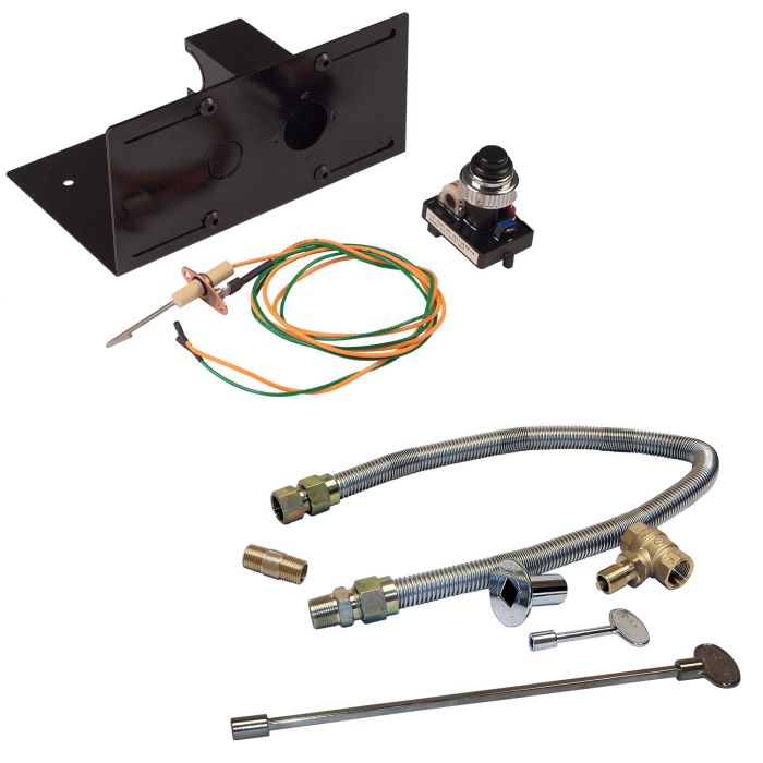 Warming Trends PBIK3.0MBRFK1 Push Button Spark Ignition Kit w/ Mounting Bracket, FK1, 3" & 12" Key and 3/4" Street Elbows